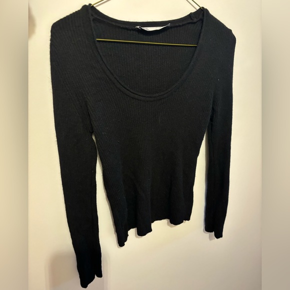 Zara wool blend ribbed top - Picture 1 of 3